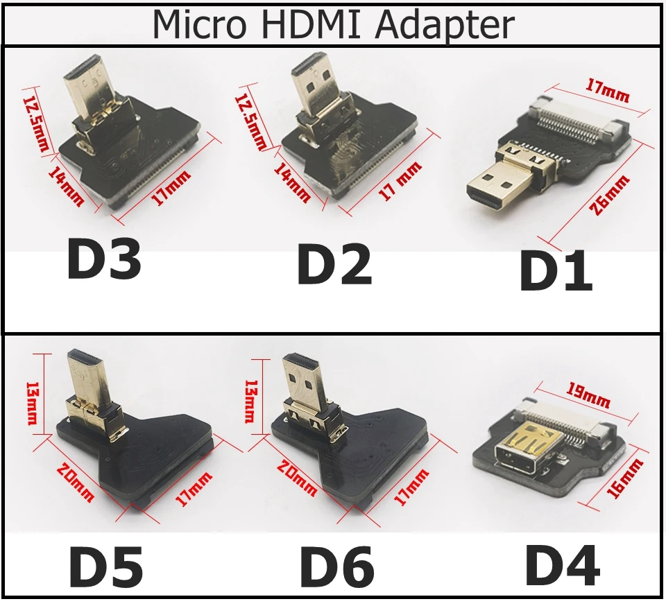 

FPV Micro Mini HDMI-совместимый 90-градусный адаптер FPC лента с плоским шагом 20pin для мультикоптера, аэрофотосъемки, DSLR-камеры