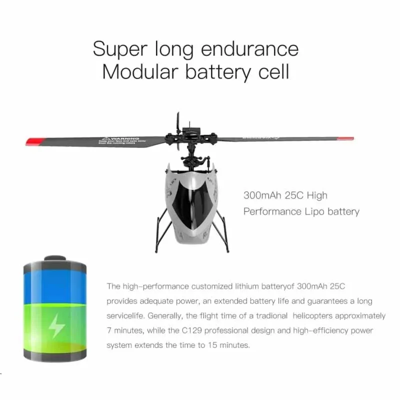 

RC ERA C129V2 RTF RC Helicopter 2.4GHz 4CH 6-axis Gyroscope One Click 3D Flip Stable Flight Remote Control Aircraft Hobby Toys