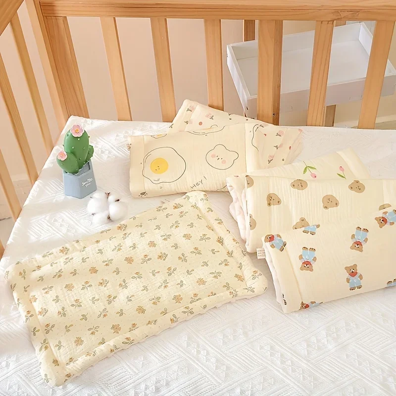 Tidur Siang untuk Bayi Baru Lahir Penyerap Keringat Bantal Universal Bayi Katun Bernapas