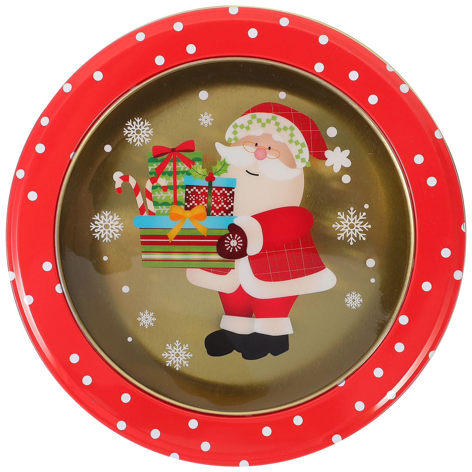 

Christmas Tinplate Cookie Tin Candy Biscuit Box Sturdy Lid Xmas Gift Storage Container Christmas Cookie Tin