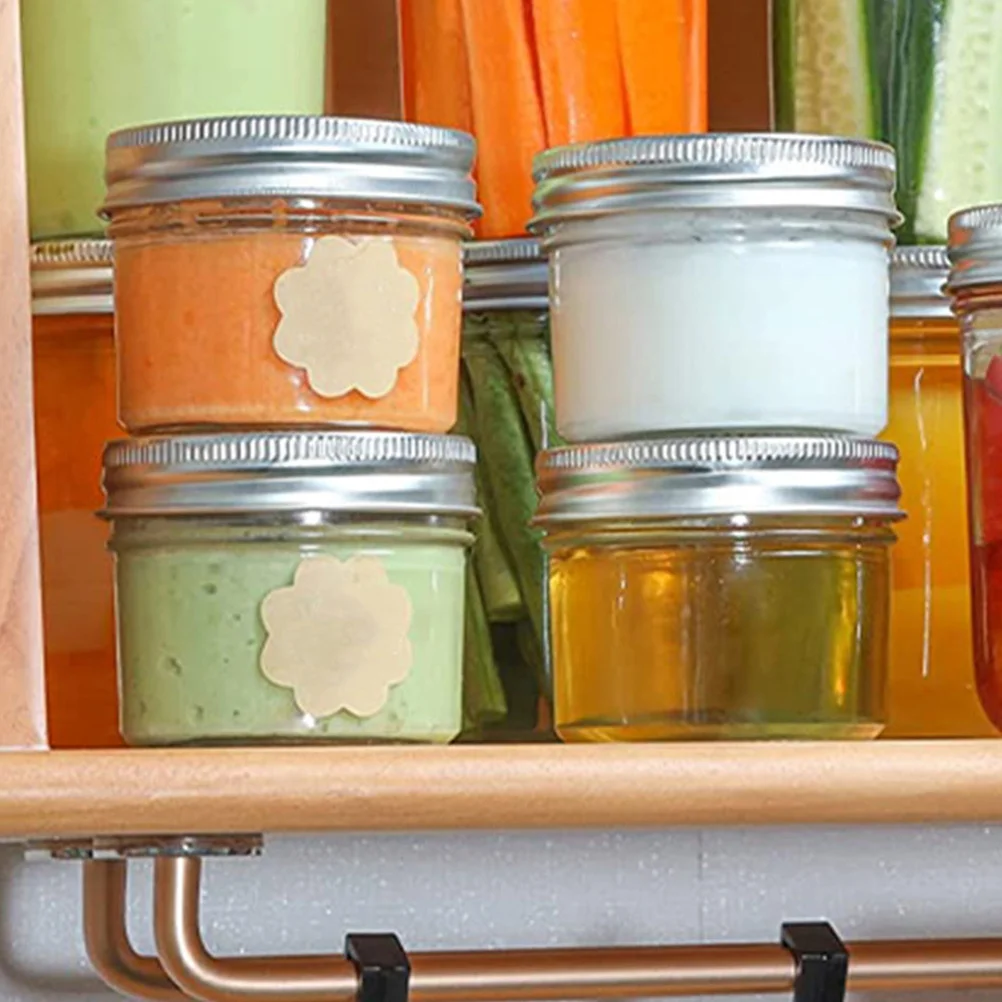 

20Pcs Silver Aluminum Cap Jar Transparent Plastic Containers Portable Versatile Airtight Storage Jars for Kitchen Household