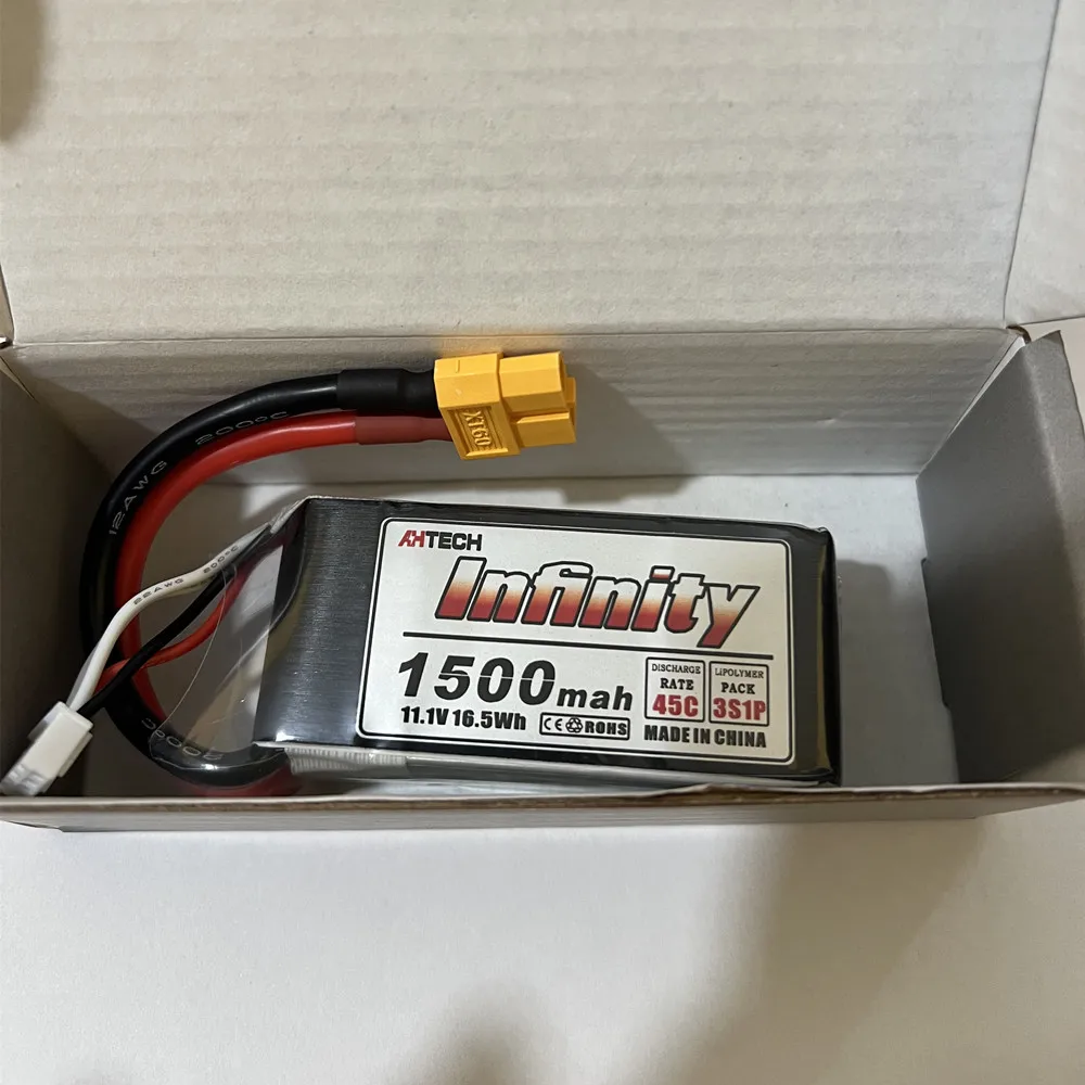 Infinito 3s 11.1v 1500mah 45c grafeno lipo bateria sy60 xt60 t plug conector para rc quadcopter quadro parte