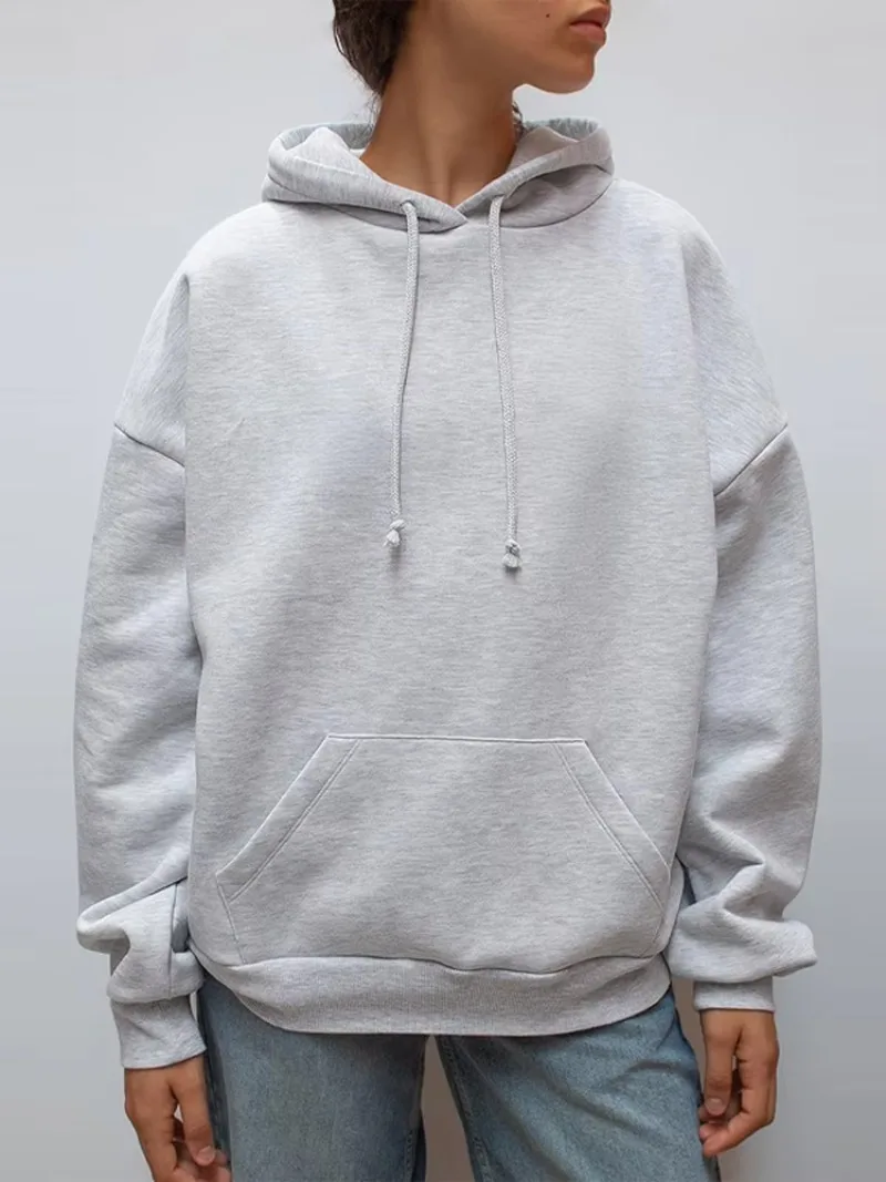 Leisure Spring and Autumn Sweater Wing Print and Hot Rhinestone Two Styles Women's Long-sleeved Pullover Hoodie