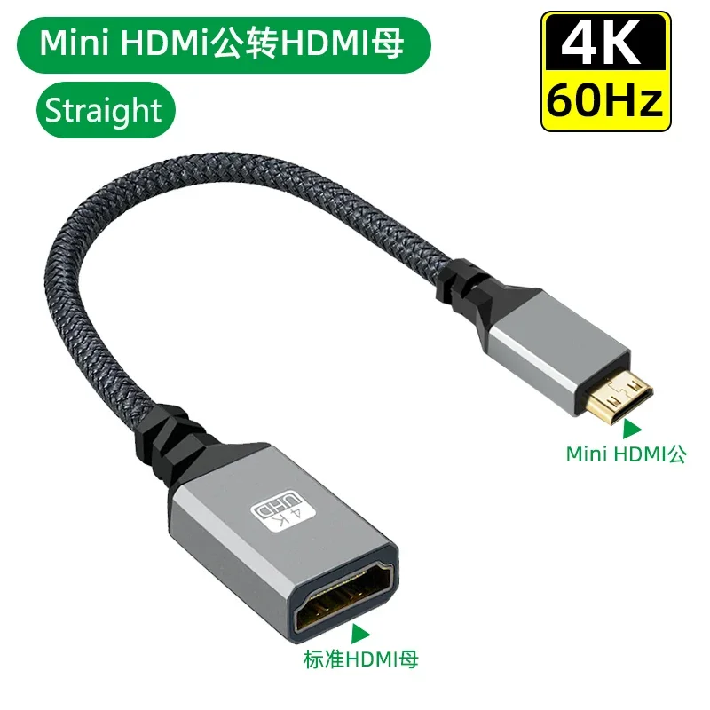 4K60Hz HDMI-Compatible Male To Female Extension Cable Micro/Mini HDMI-Compatible adapter Extender Wire Cord left/right/up/down