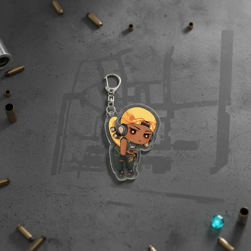لعبة Valorant أنيمي سلسلة مفاتيح مصنوعة من الأكريليك لطيف Llaveros مفتاح سلسلة شارة الكرتون تأثيري قلادة المشجعين الهدايا اكسسوارات مجوهرات ميرش