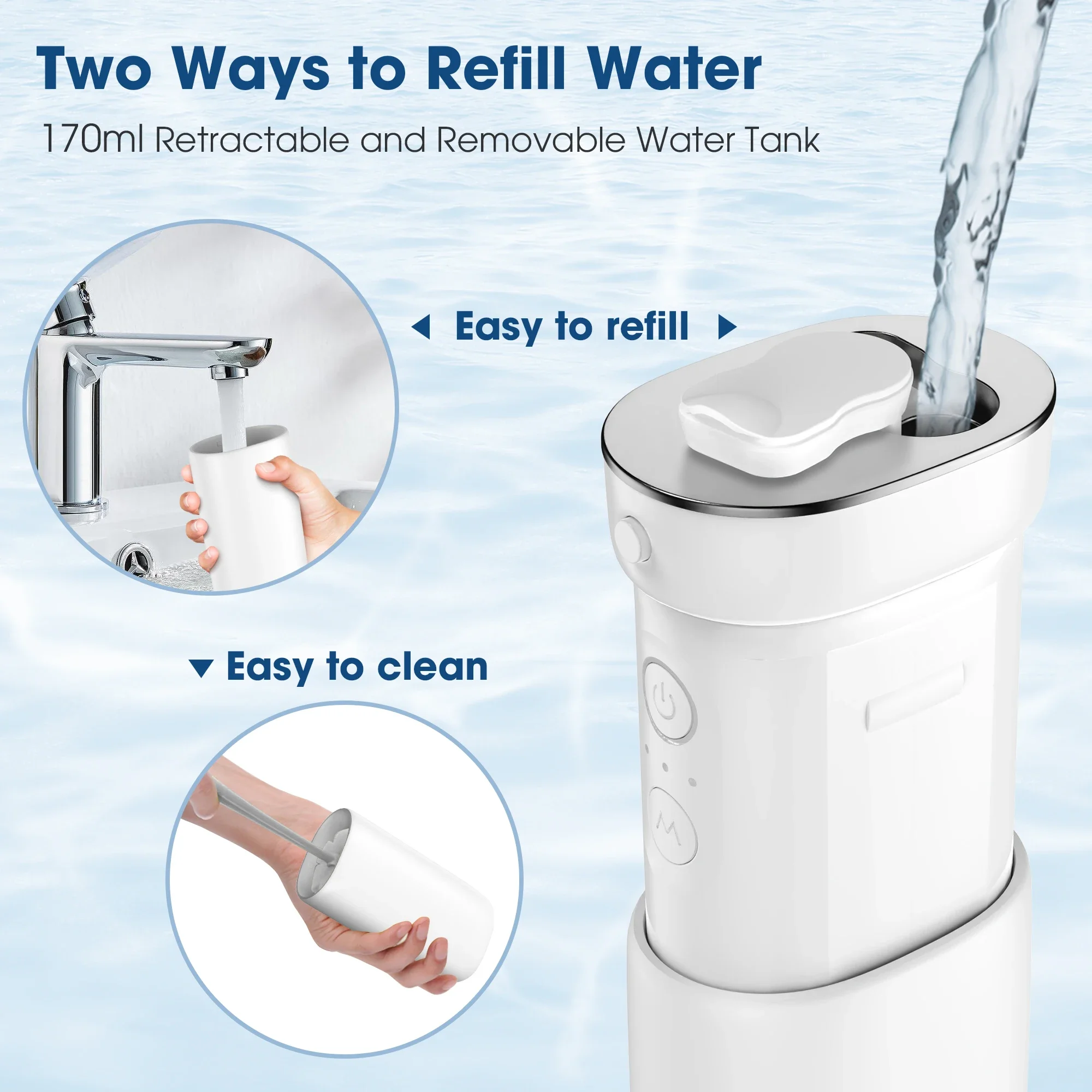 Irrigator Water Flosser Portable Dental Water Pick Waterproof Mouth Washing Machine Home-appliance