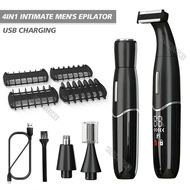 Men's Precision Shaver for Intimate Areas - Sensitive Razor for Bikini Line, Pubic Hair, Balls, Eggs - Shaving Trimmer for Face 