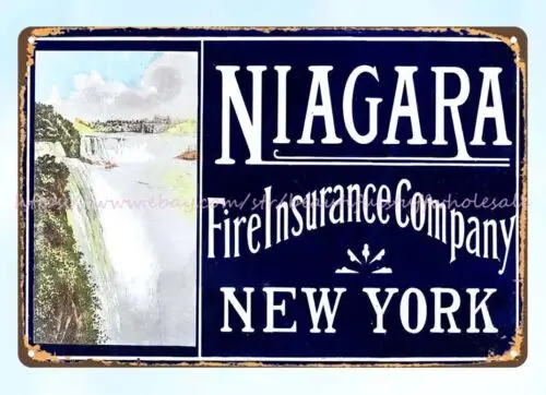 Niagara Fire Insurance Co. NY metal tin sign bedroom decorating ideas