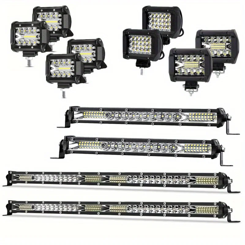 

22inch 10inch LED Work Light Bar + 4inch LED Light Bar for Car Truck Offroad 4x4 Jeep SUV UTV ATV Tractor Off Road, No Battery