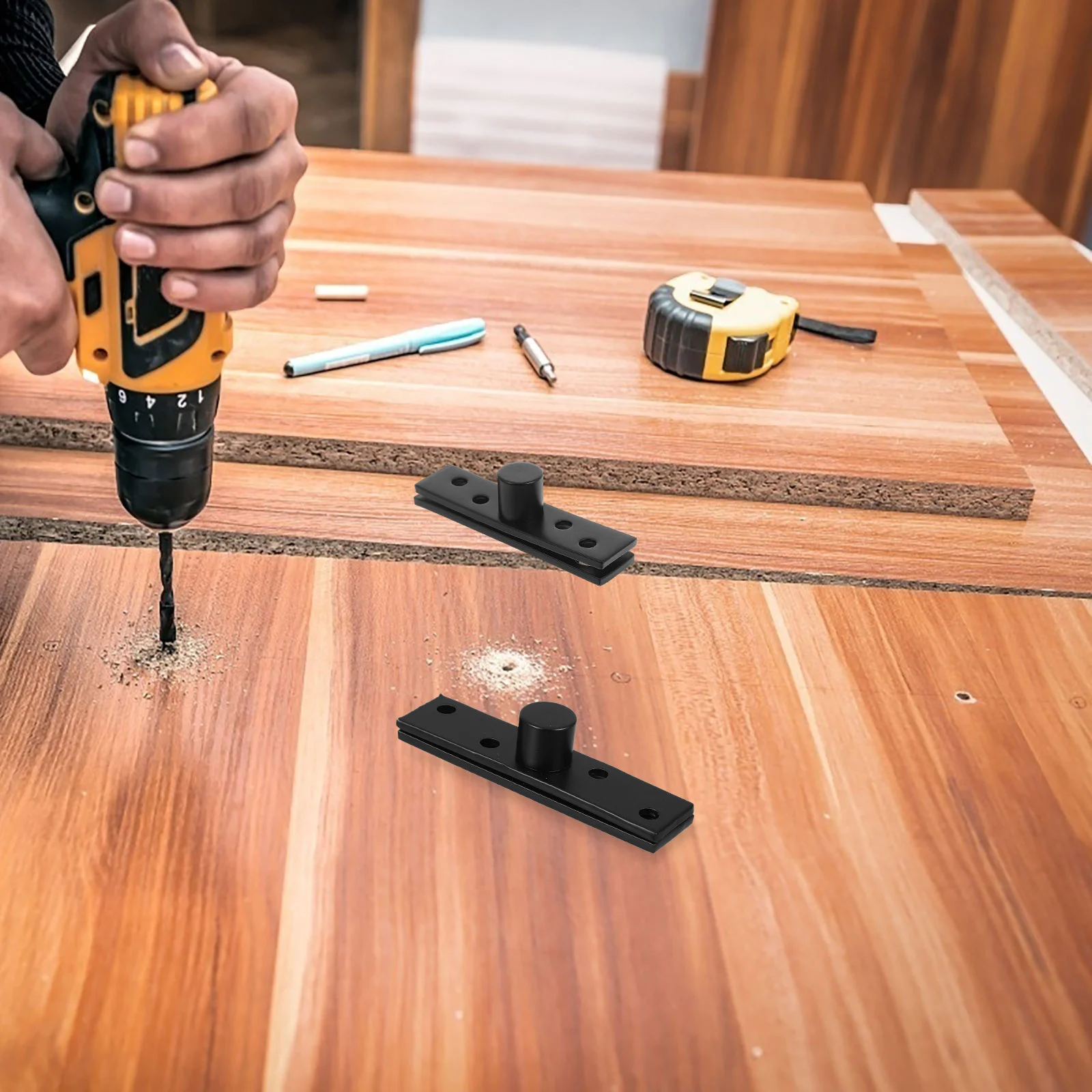 Stainless Degree Rotatable Wood Door Pivot Hinge Hidden Invisible Heavy Duty Concealed Door Hinge Hardware Accessories