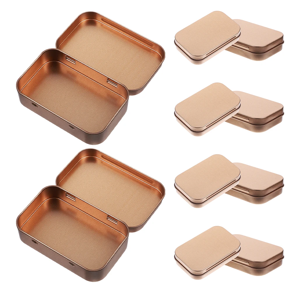 

10 Pcs Storage Tin Box Jewelry Craft Container Decorative Tins Bead Case Earring Miniature Candy with Lids