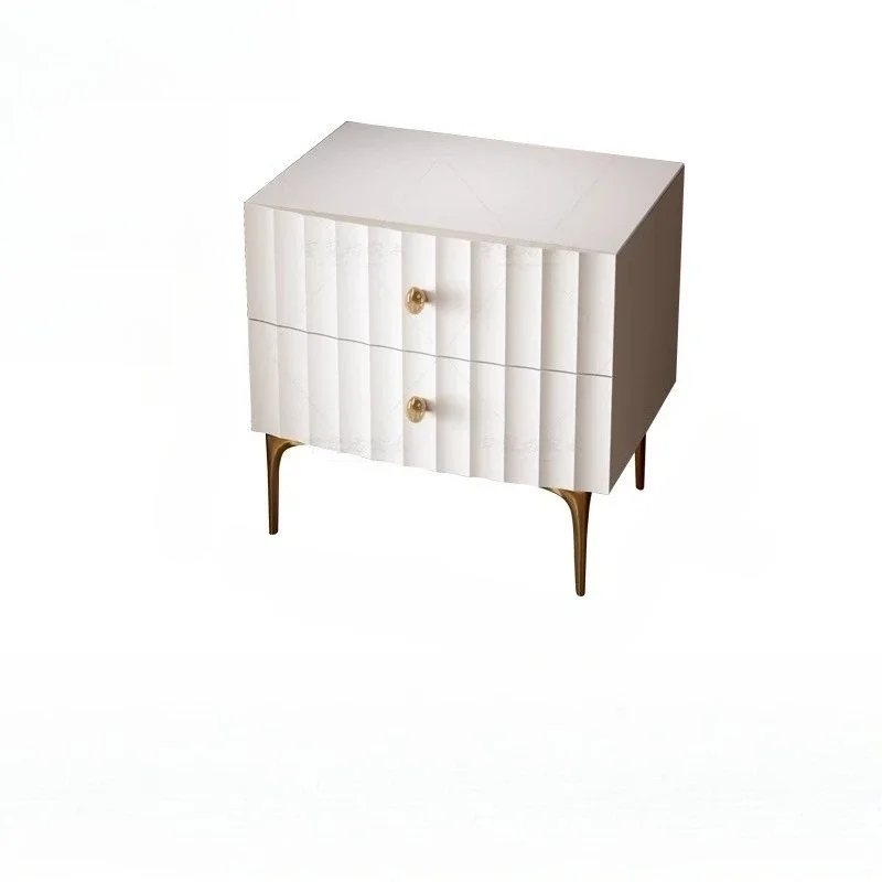

Solid wood bedside table high-end light luxury household bedroom paint storage simple modern bedside table