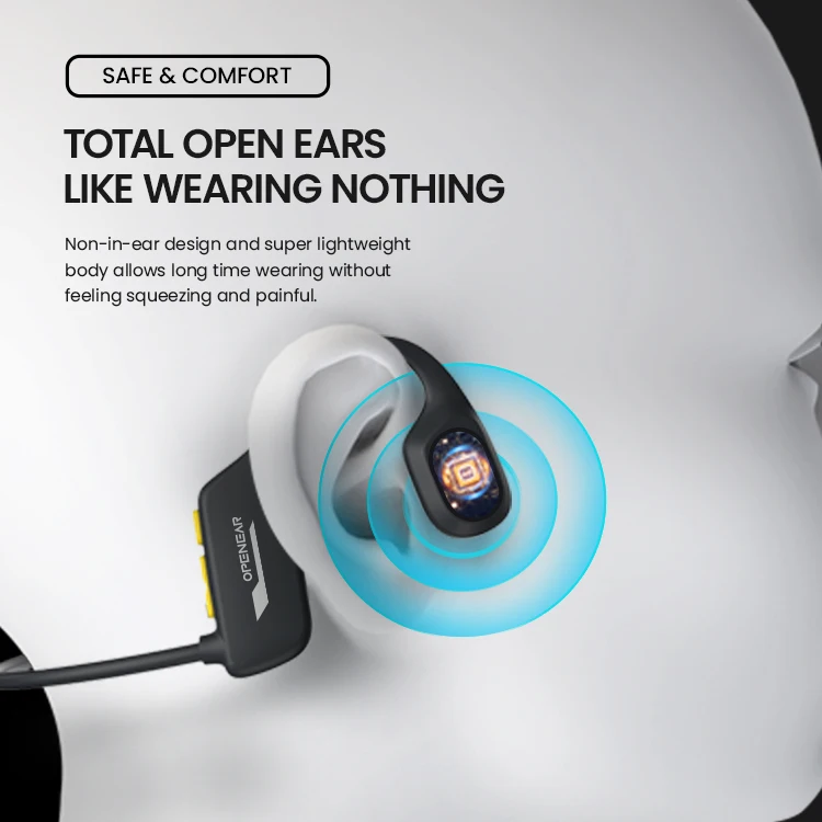 IP68 Waterproof Swimming Training Earphone Headsets Bluetooth Wireless Bone Conduction Headphone With 8GB Memory Mp3