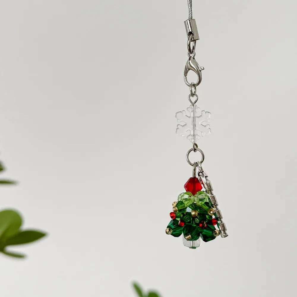 Christmas Phone Strap Red Apple Keychain Cute Gift for Women Girls Phone Accessories Bag Charm