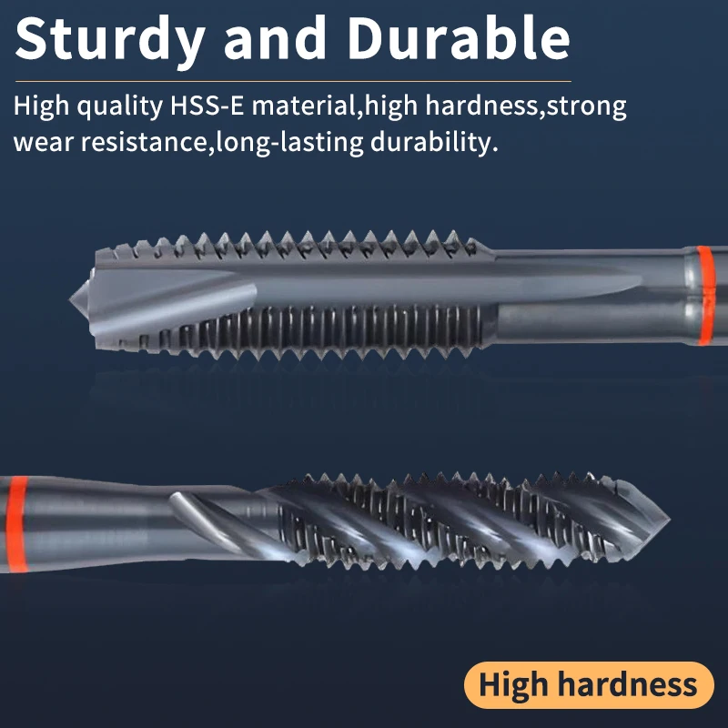 YG-1 HSSE INOX Red Ring Series Metric Spiral Flute Tap T1809 & Spiral Point Tap T1829, M25-M36, for Machine Tap Applications 1Pc