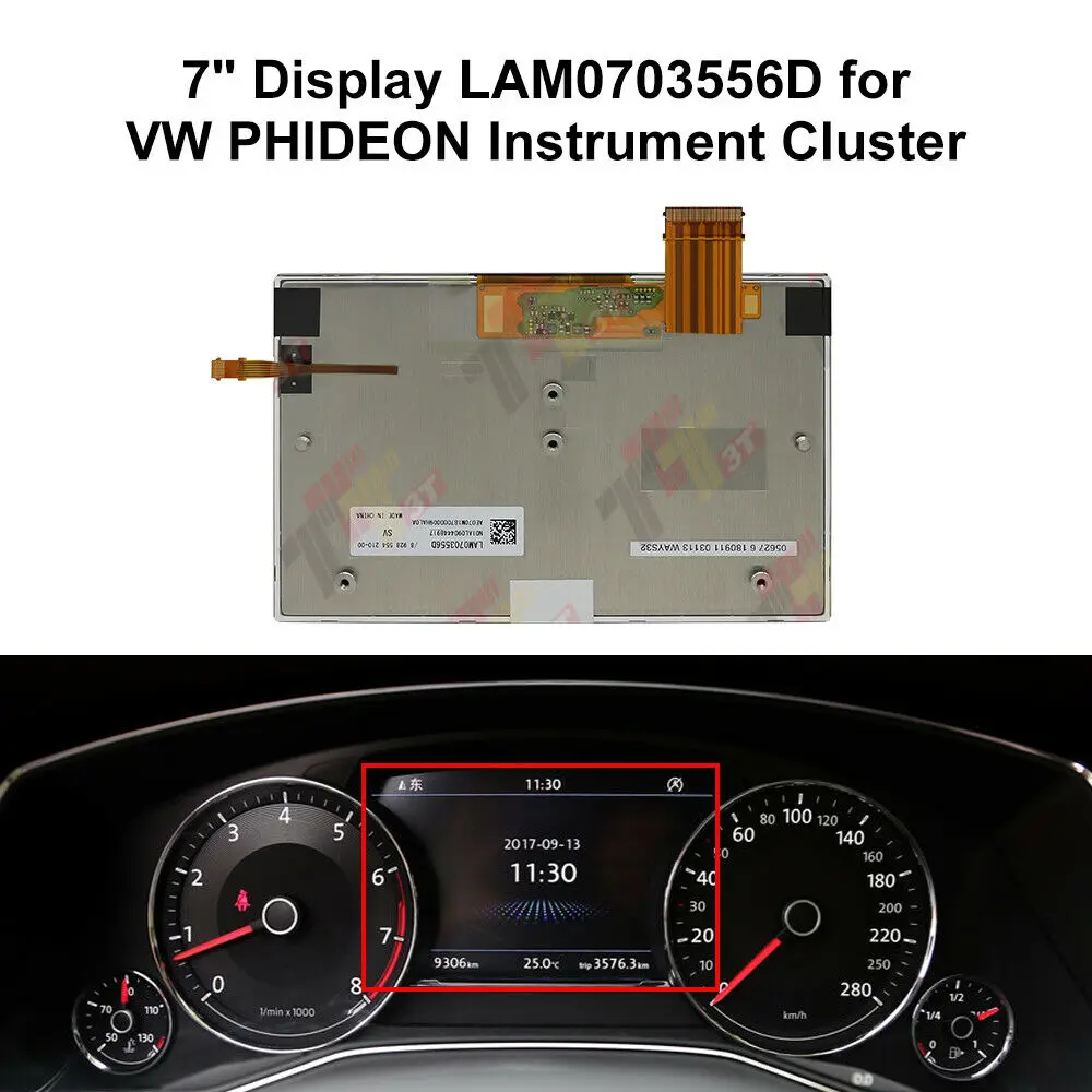 

Dashboard 7" LCD Display LAM0703556D for VW PHIDEON Instrument Cluster