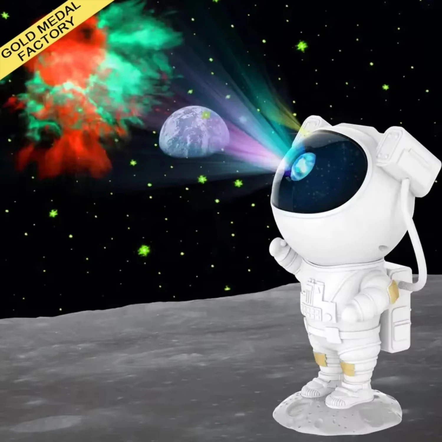 Astronaut  Projector Adjustable Nebula Night Lamp Bedroom Gaming Room  Decor   Night Lights