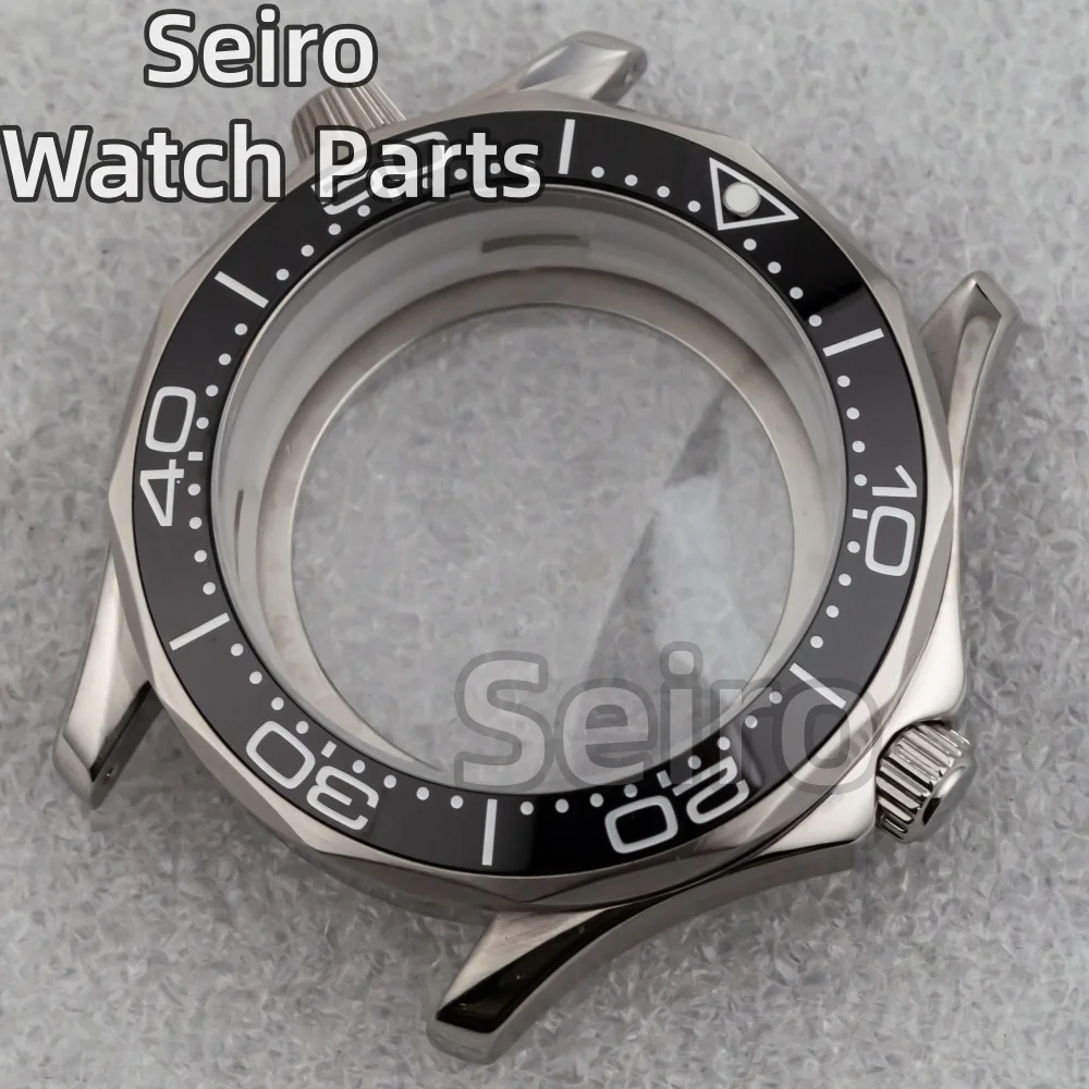 for NH35 Seamaster 300 Case 316L Stainless Steel Watchcase Strap Sapphire Glass For NH36 Automatic Movement Mod Parts 31mm Dial