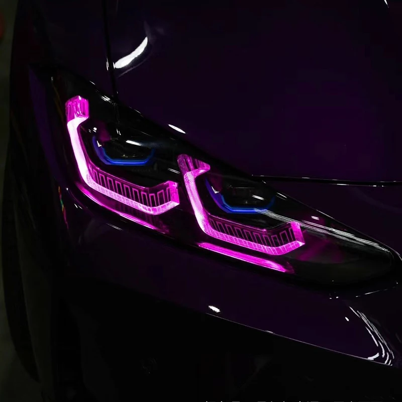 For BMW 4 Series M3 M4 i4 2020-2023 G22 G23 G26 G80 G82 Lemon Yellow DRL Module Red Purple LED boards daytime running lights