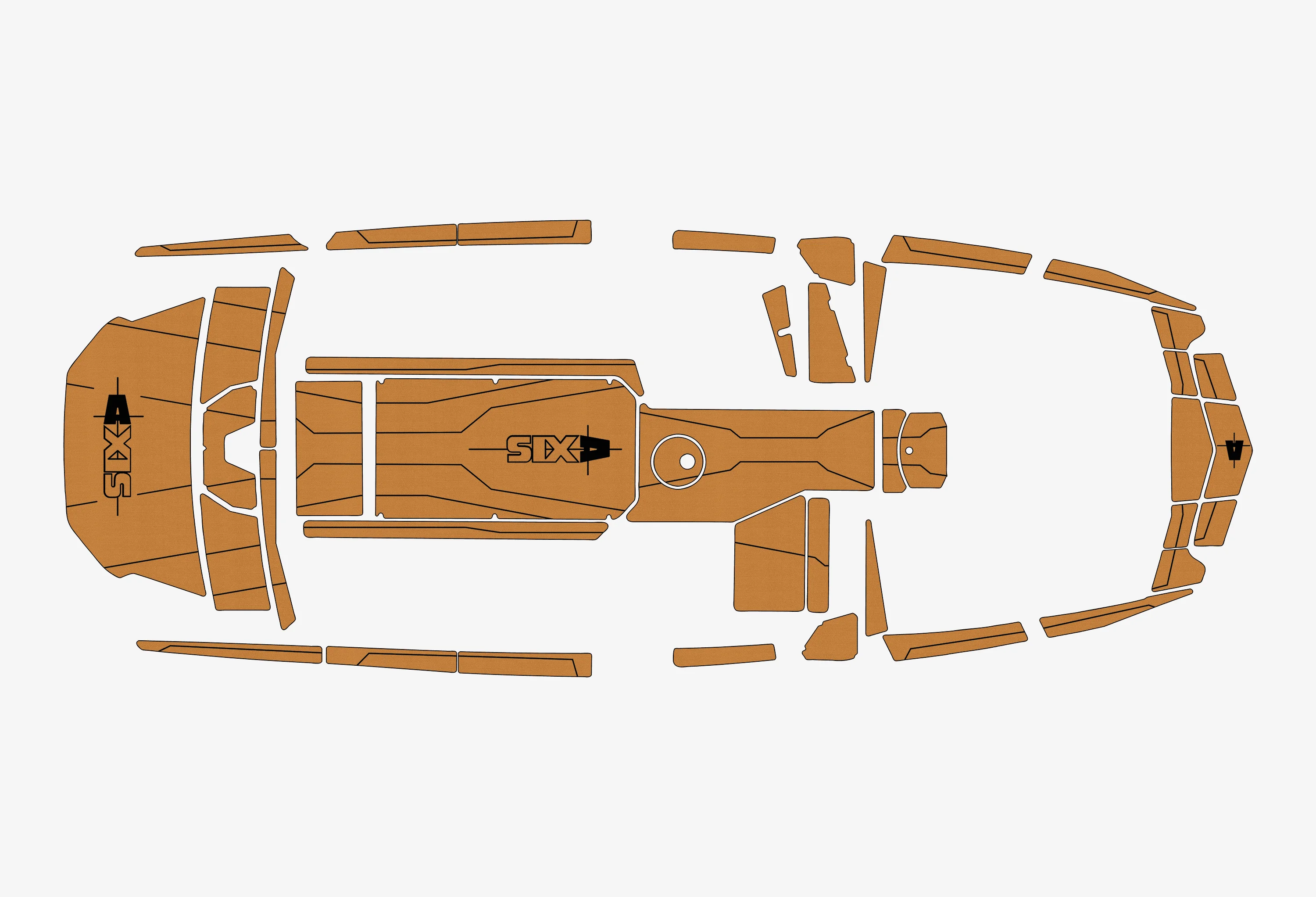 

2023 Ось A225 1/4 дюйма, 6 мм, пенопласт EVA, Нескользящий морской коврик из тикового дерева из ПВХ, морской ковер с шагом цвета морской волны, морской пол