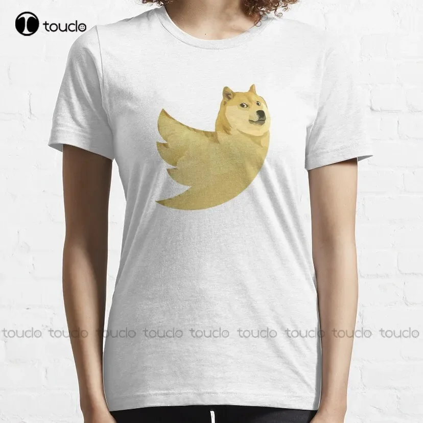 Sarcastico Doge - Logo Twitt, divertente cane flayo T-shirt classica Camicie da golf Donna O-Collo Streetwear T-shirt da uomo oversize Novità