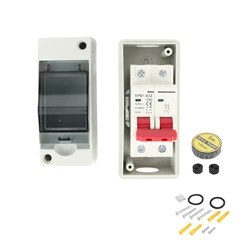 16A 20A 32A 40A 63A PV Solar Disconnect Switch Photovoltaic Circuit Isolator Miniature RV Breaker Box DC500V IP65 Waterproof