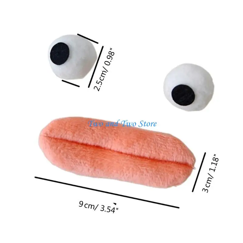 HX6F 20/10 قطعة أفخم عيون/الفم شكل بقع DIY قفازات دمية ظهره المفاتيح أدوات