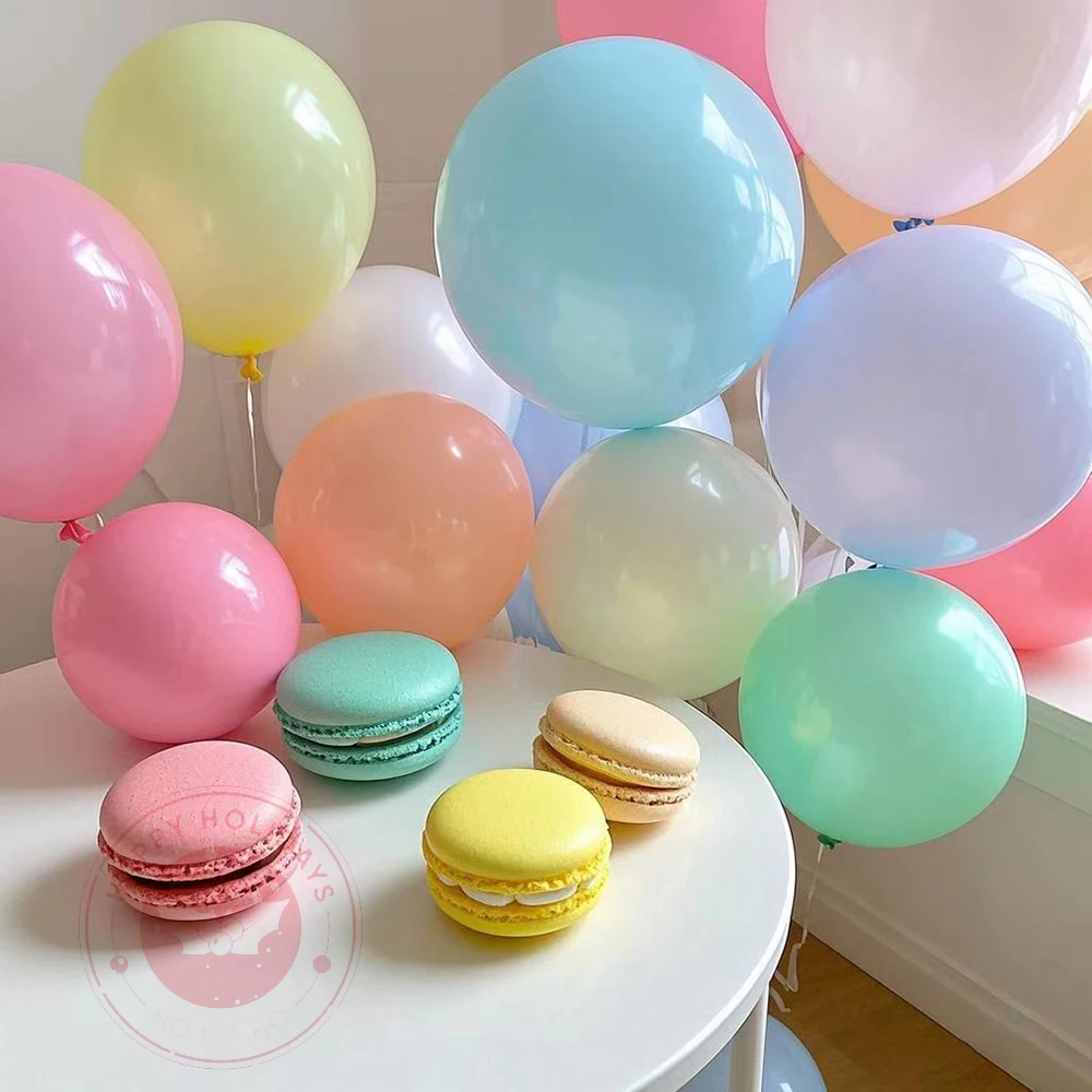 

5-36" Pink Blue Green Orange Latex Balloons Macaron Birthday Party Decoration Adult Wedding Helium Globos Baby Shower Air Ballon