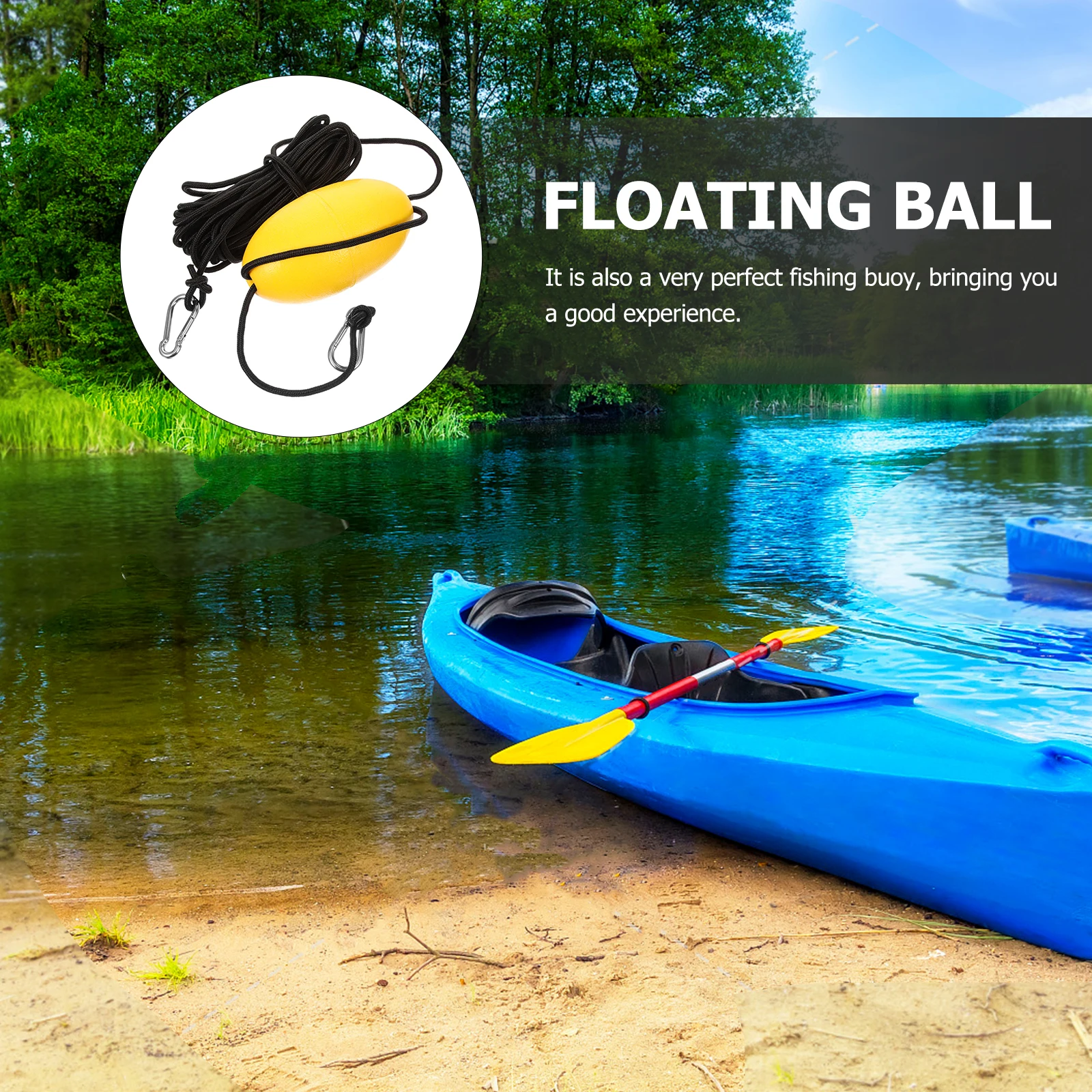

Yacht Anchor Rope Float Bright Yellow Kayak Buoy Ball Stainless Steel Fishing Accessories Boat Diving Swimming Floating Balls