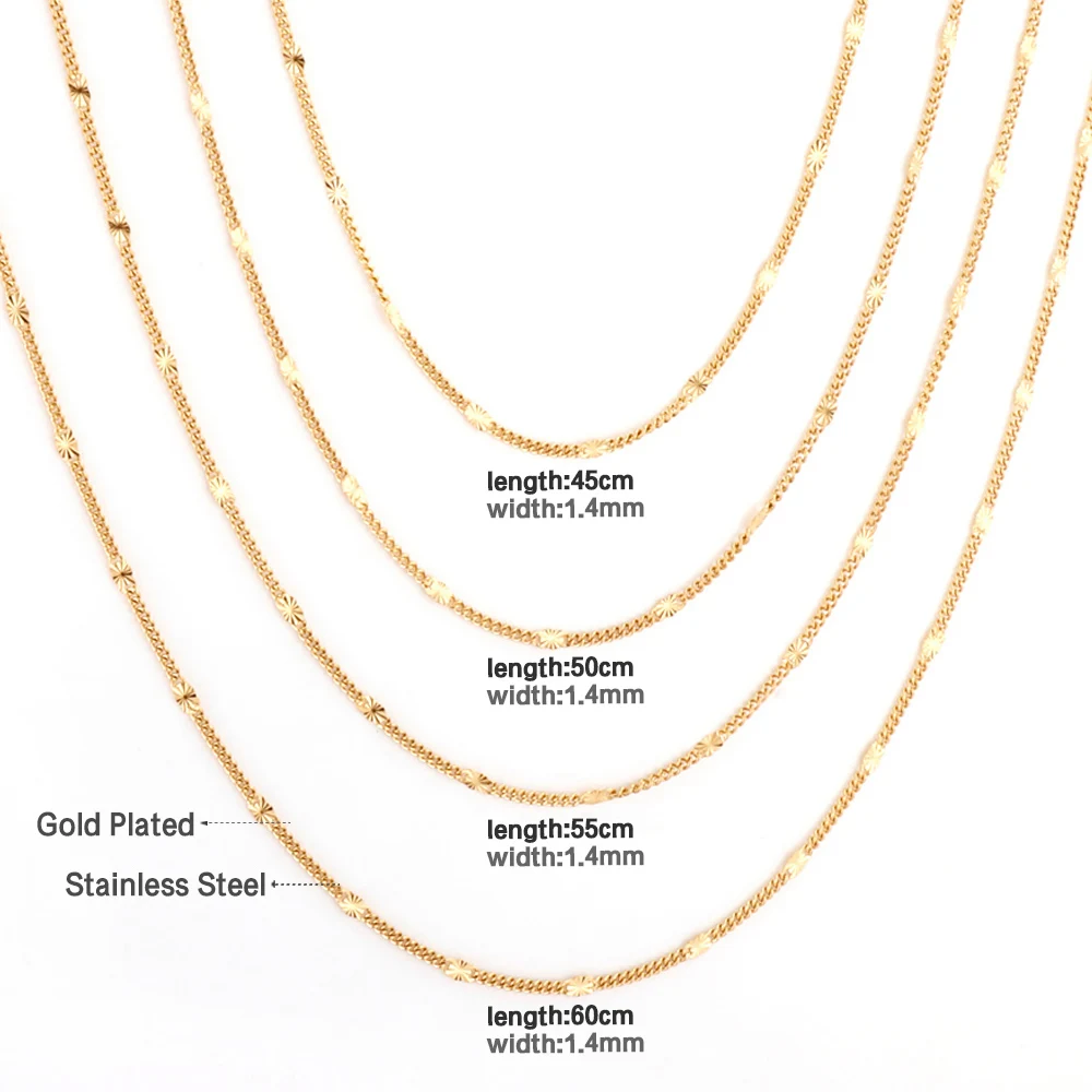 LUXUSTEEL 5pcs lots Statement Necklace Pendants Women Accessores Trendy Style Golden Sideway Chains Necklace Party Bulk Sale