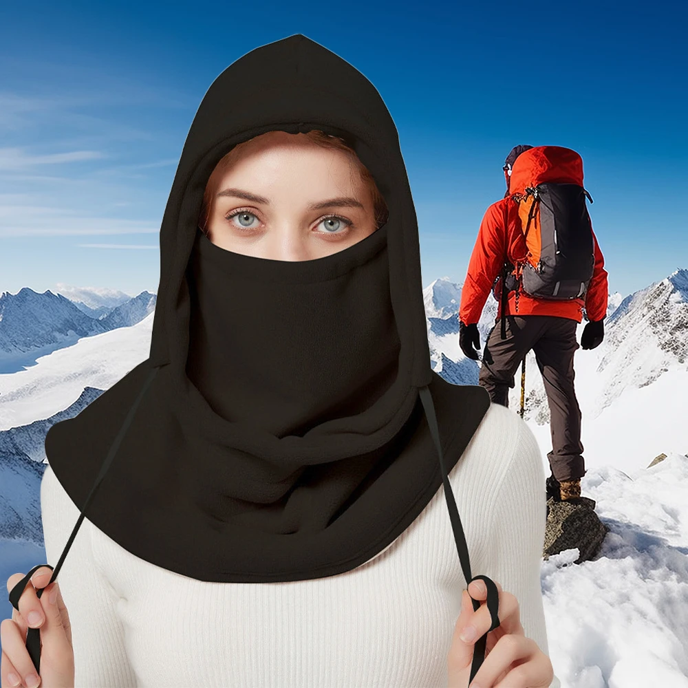 

Флисовая зимняя велосипедная кепка из акрилового волокна, ветрозащитная шапка-бомбер, ветрозащитная шапка-бомбер для катания на лыжах, цельный шарф, шапка