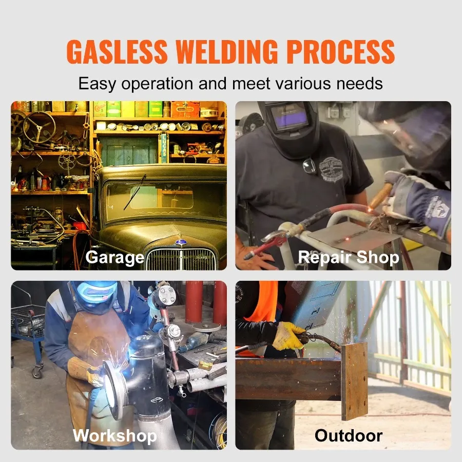 سلك لحام MIG من Flux Core E71TGS 0.03 10LBS سلك MIG من الفولاذ الخفيف بدون غاز #6