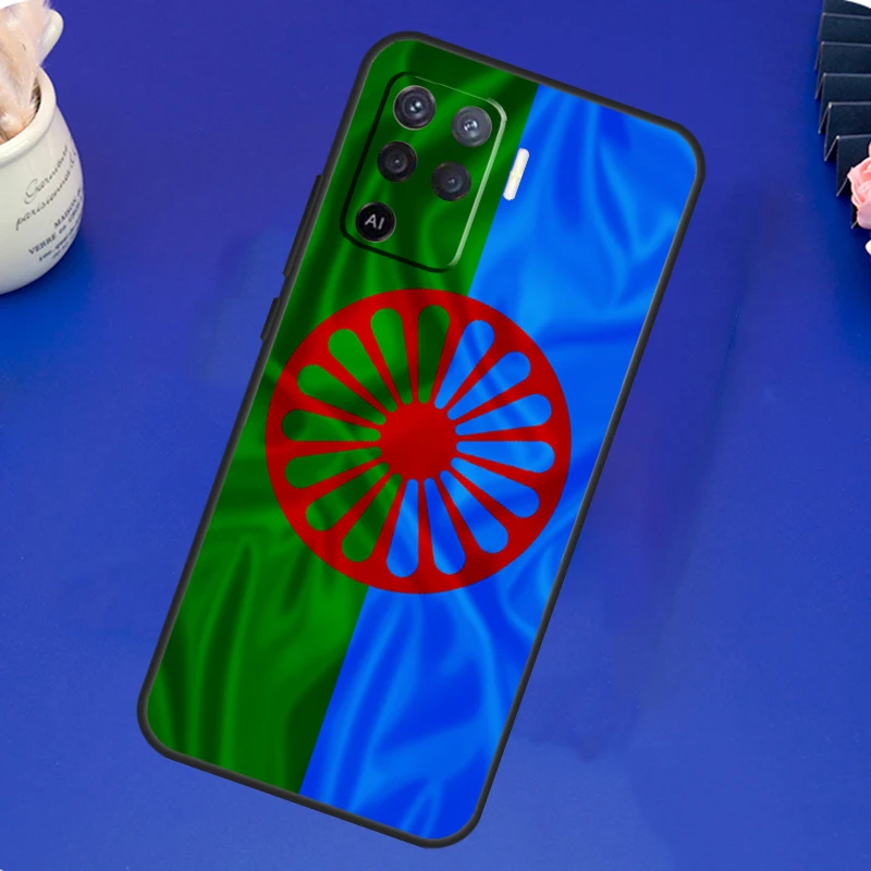 Gypsy Romani Roma Flag Case For OPPO A17 A57 A77 A78 A15 A16 A52 A72 A76 A96 A74 A94 A5 A9 A31 A93 A54S A53S A57S