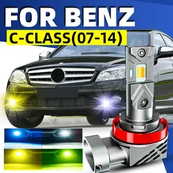 2x Car LED Front Fog Lights Bulbs Dual Colors Switchback White Yellow For Mercedes Benz C CLASS CLC W204 S204 CL203 C204 15 18