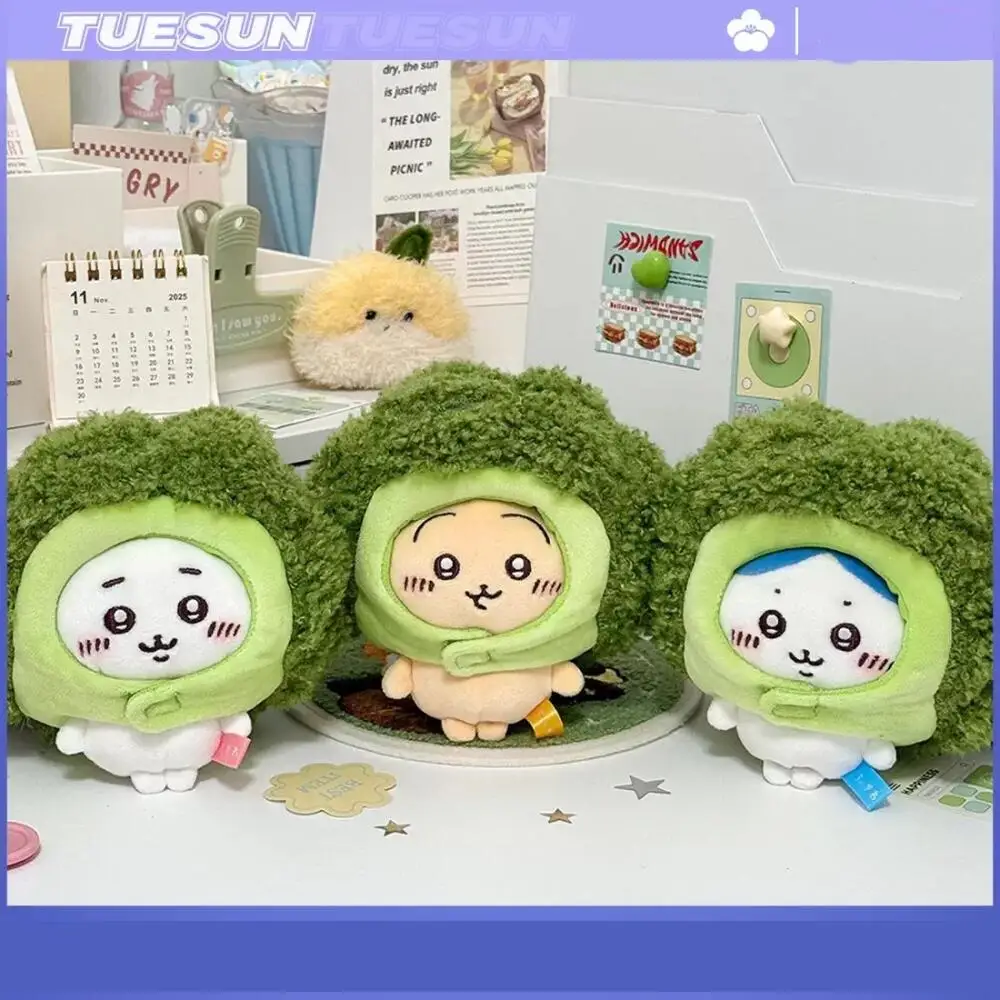 

Chiikawa Hachiware Usagi Broccoli Head Cover Series Soft Plush Filling Backpack Hanging Ornaments Keychain Couples' Holiday Gift