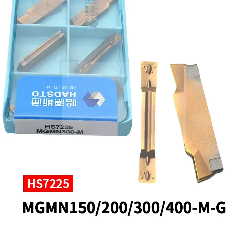 

10 шт. оригинальных твердосплавных плашек HADSTO MGMN150 200 250 300 400 500 600 M G HS7225 для ЧПУ, для нарезания канавок в нержавеющей стали