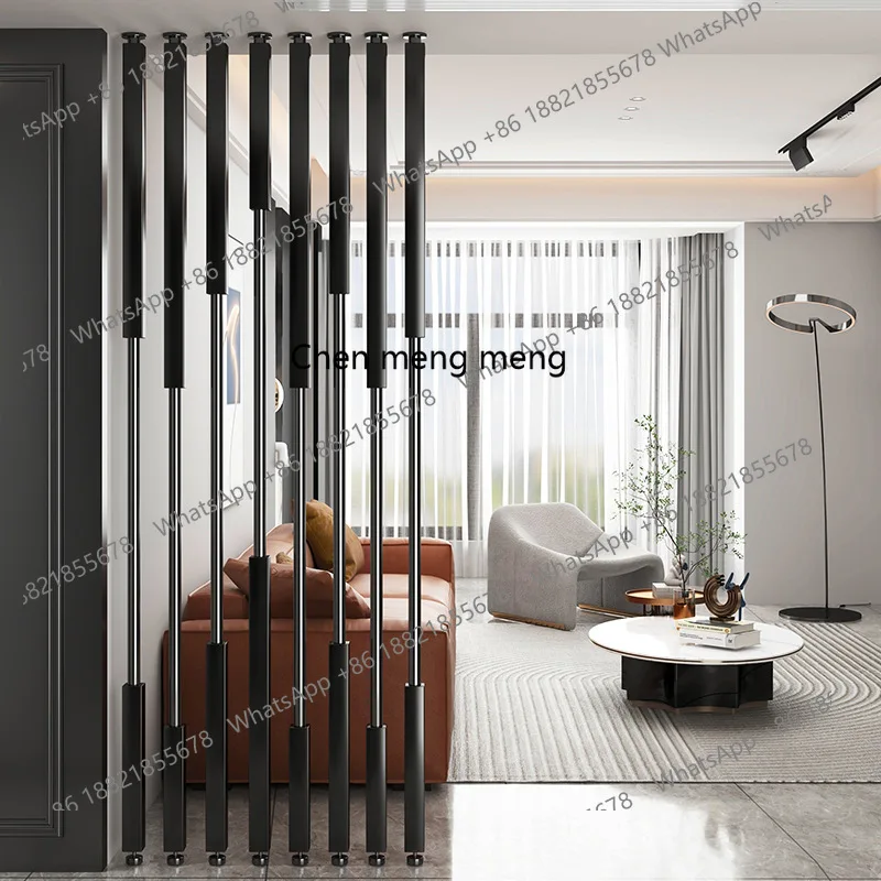 Creative screen partition wall living room decoration simple modern wrought iron entrance column wall