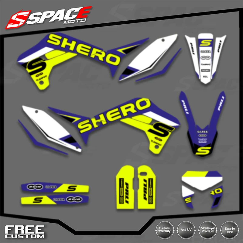 

SPACE Custom Motorcycle Graphics Background Decal for SHERCO 2017 2018 2019 2020 SE SEF Decals Stickers Kits 005