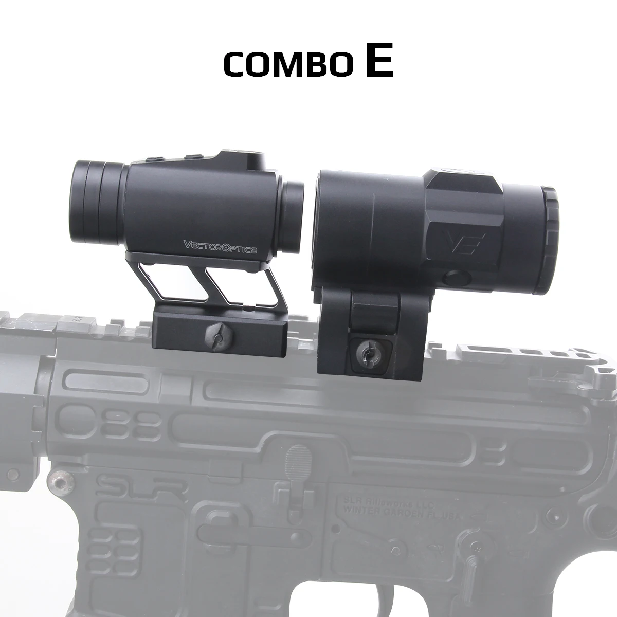 Vector Optics Maverick Series Red Dot Sight & 3x22 Magnifier Rifle Sight Combo With QD Mount For Hunting Competition AR 15