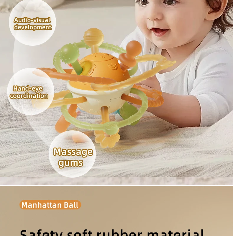 Boule de préhension à la main douce, jouet pour bébé XingdunBall, cadeau d'anniversaire pour bébés de 0 à 3 ans