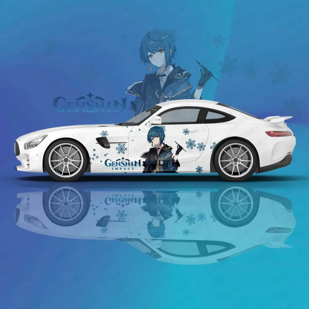 

Anime Genshin Impact Xingqiu Car Sticker Decal Hood Door Body Vinyl Sticker Graphic Wrap New Car Sticker Decoration Accessories