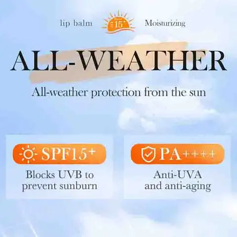 SADOER Spf 15+ लिप सनस्क्रीन सोलर ब्लॉकर लिप बाम मॉइस्चराइजिंग फेड लिप लाइन्स नरिशिंग हाइड्रेटिंग लिपस्टिक होंठों की त्वचा की देखभाल के लिए 10 best sales रक्षक सौर निविया - №10