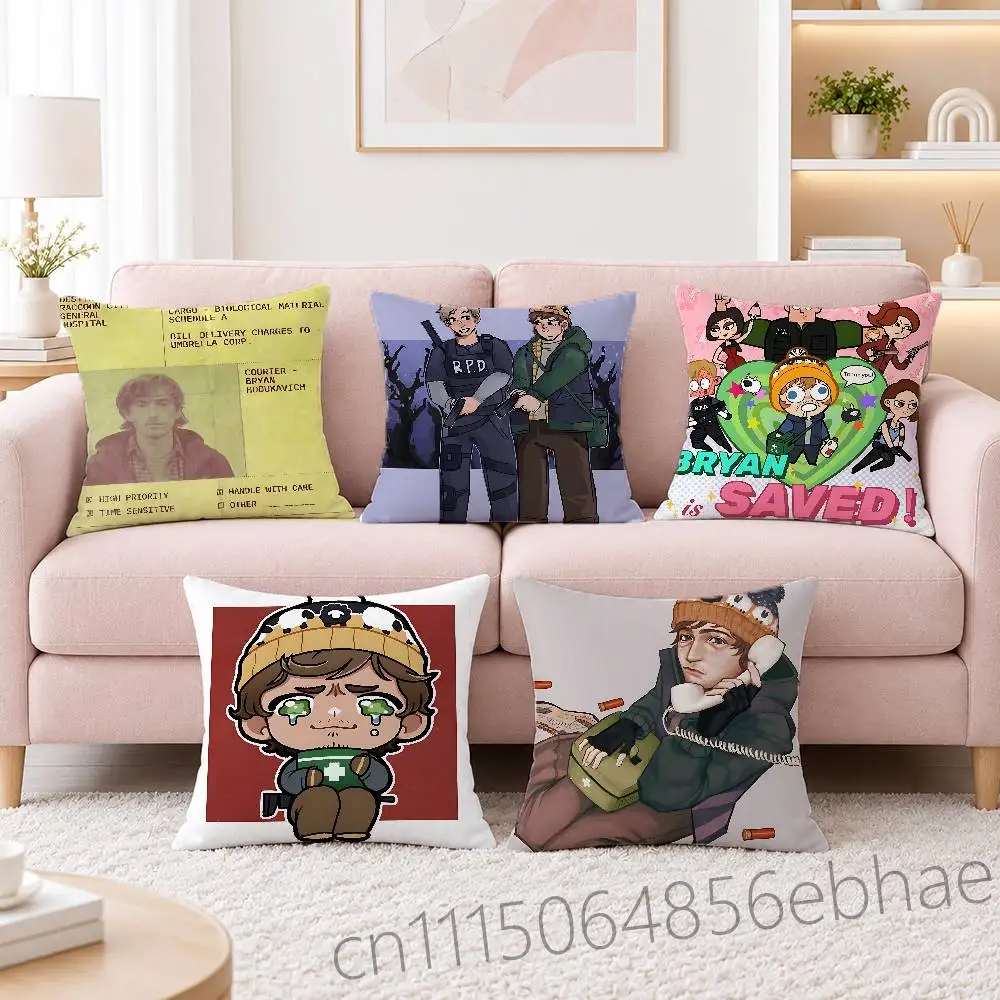 FOR Resident Evil Bryan Movie 2026 Pillow Cover Sofa cushion cover room Home dormitory decoration Warm Winter Cushion Cover