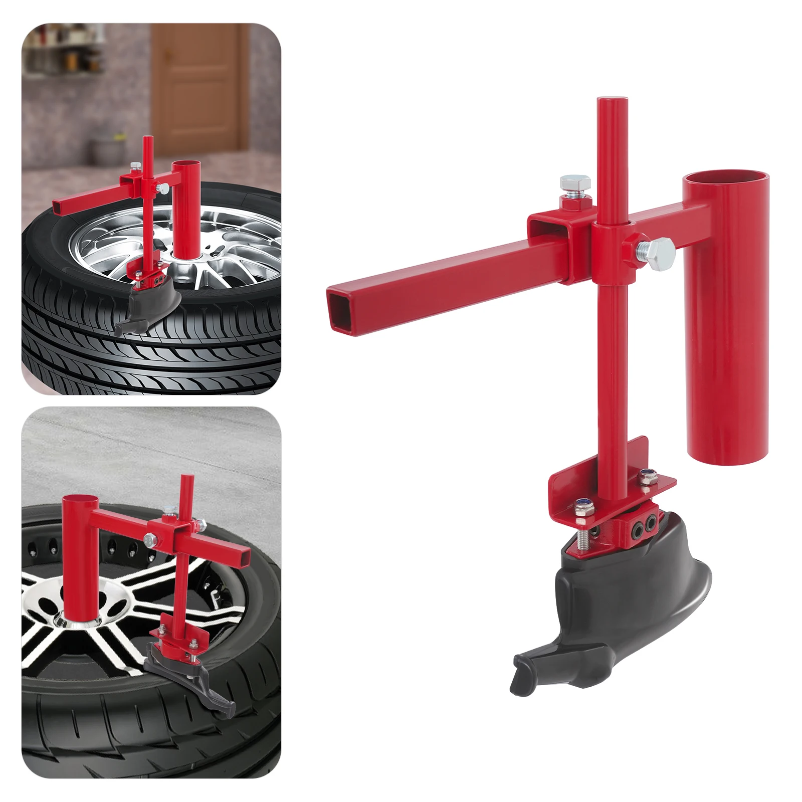 

Комплект стальных адаптеров с ручной замены шин с утиной головкой, красный, черный, 19,1*6,6 см, применимая шина 40,64-53,34 см для автомобильных магазинов 4S