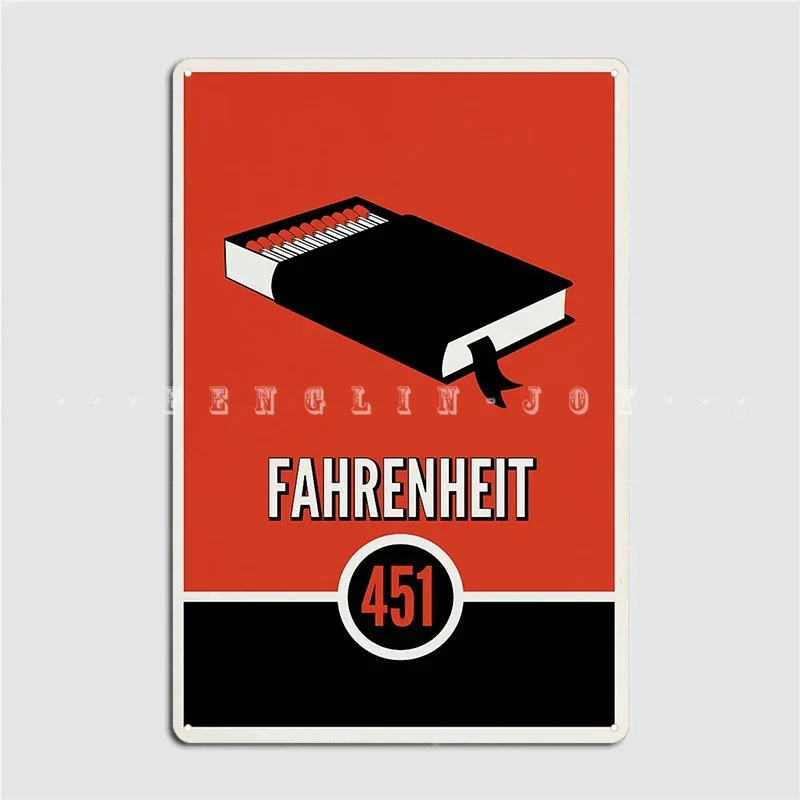 Fahrenheit 451 Metal Sign Pub Kitchen Custom Mural Painting Tin Sign Poster