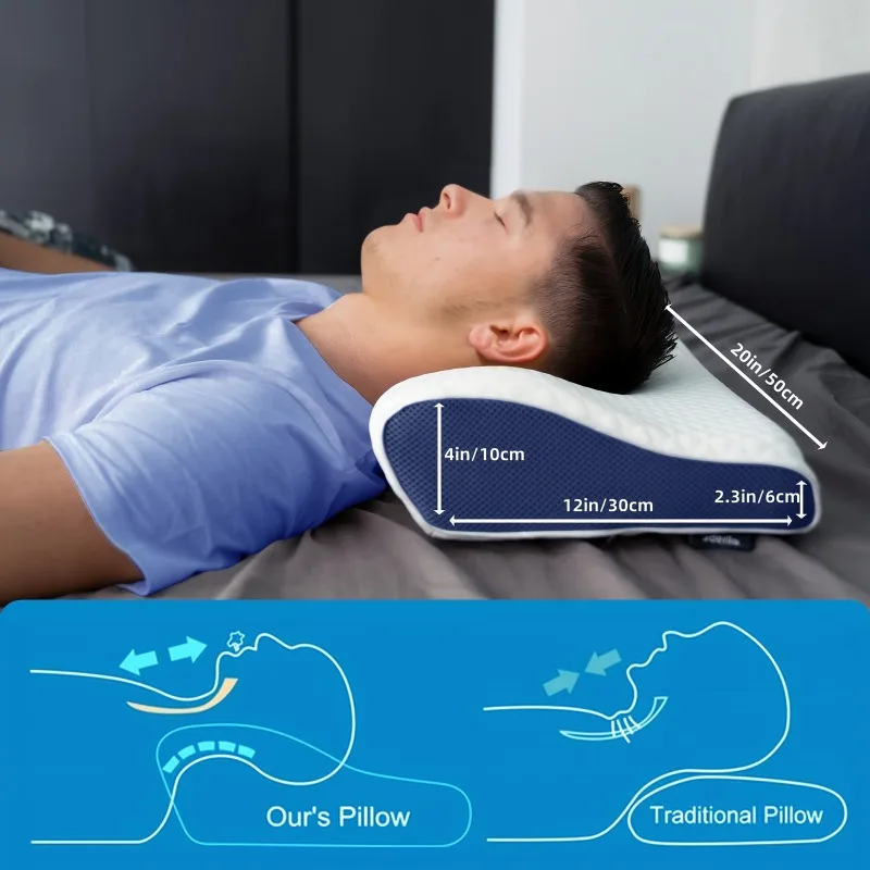 Orthopedic Memory Foam Pillow Slow Rebound Soft Memory Sleeping Pillows Butterfly Shaped Relax The Cervical for Adult