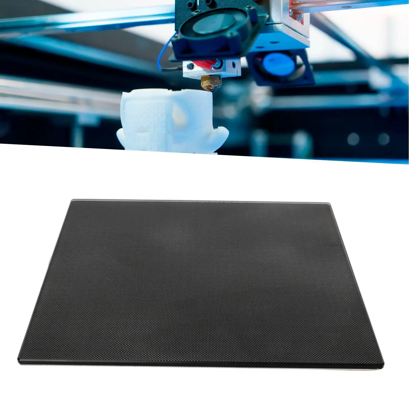 غطاء بناء 4 مم مقاوم لدرجات الحرارة العالية للطابعة ثلاثية الأبعاد، طلاء غير عضوي لسرير ساخن