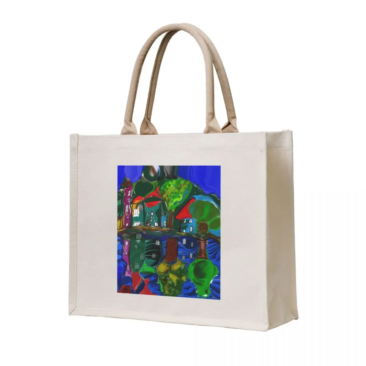 

Magic permeates the night, nothing seems real. Tote Bag shopper bags custom canvas bag eco bag folding Shopping bags