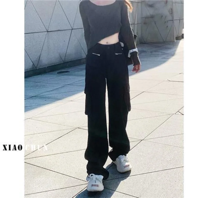 2023 Spring/Summer New American Vintage Pants Women's Lengthened and Slim Wide Leg Straight Leg Casual Pant Trend