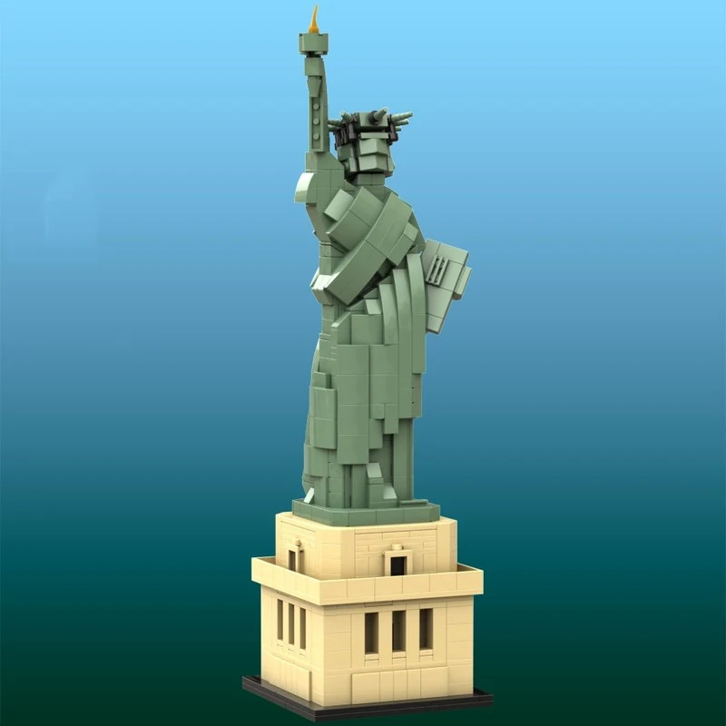 829 pçs mundo renomido série arquitetônica estátua da liberdade bloco de construção modelo tijolo conjunto criativo presentes requintados MOC-200203